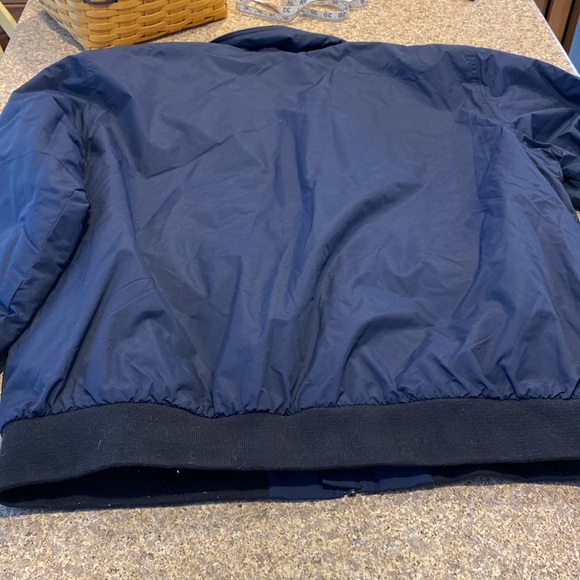 L.L. Bean Blue Warm Up Jacket Gray Fleece Lined XXL Reg 205107 Zip Up - Picture 8 of 17